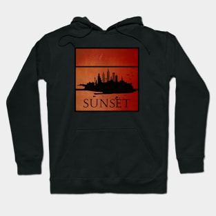 City sunset Hoodie